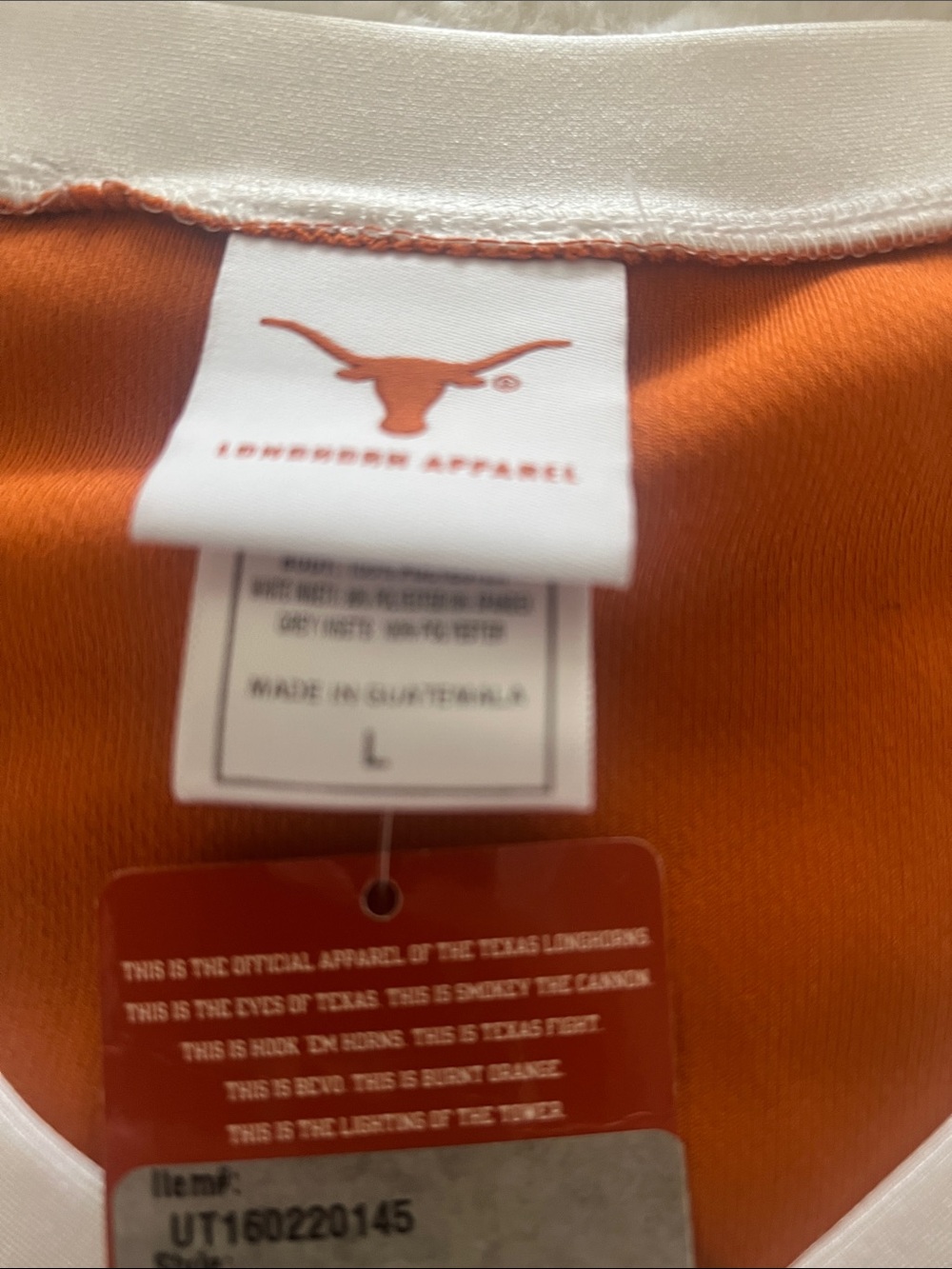 Women’s Texas Longhorns Fan Jersey — Orange & White - Picture 3 of 9